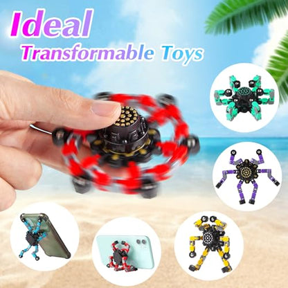 5 Pcs Transformable Fidget Spinners Toys for Kids and Adults (5 Count)
