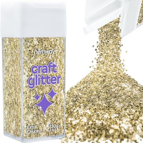 Craft Glitter Shaker Champagne Gold 130g Extra Chunky (4.5 Ounce)