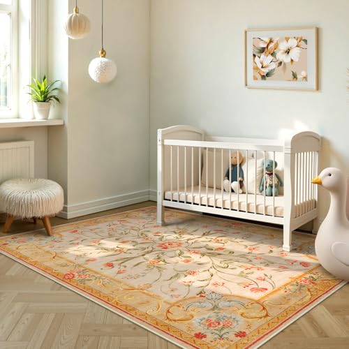 Washable Fall Living Room Area Rugs 5x7 (5040 sq in)