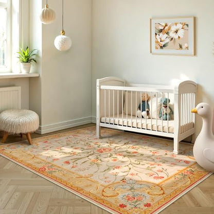 Washable Fall Living Room Area Rugs 5x7 (5040 sq in)