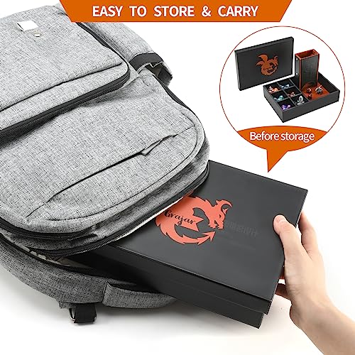 DND Dice Tray and Dice Tower with Storage