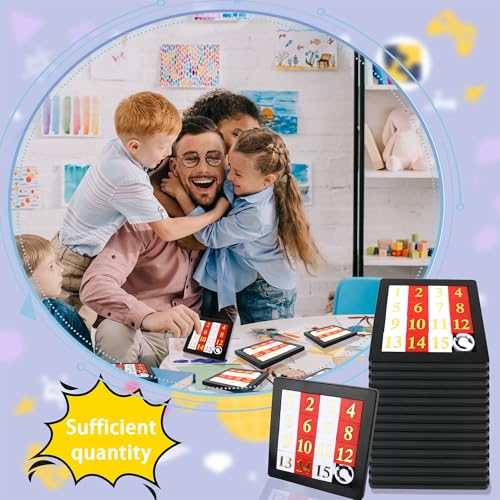 32 Pcs 15 Number Puzzles 2.8 Inch Number Sliding Puzzle Pocket Size Slide Puzzle Brain Teaser Puzzles for Kids Teens Adults School Rewards Party Favors Gift Bag Fillers (32 Count)