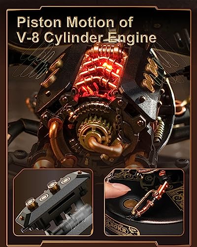 3D Puzzles for Adults Electric Insect Metal Model Building Kit Desk Toys Hobby Kit for Adults Gift for Teens (156 Count)
