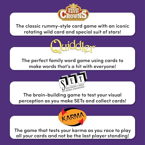 Five Crowns 4 Pack Bundle Card Games for Kids