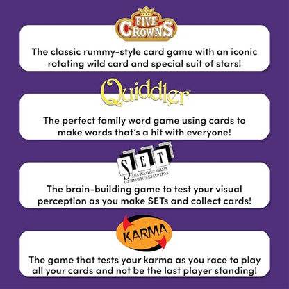 Five Crowns 4 Pack Bundle Card Games for Kids