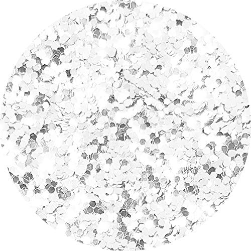 Craft Glitter Shaker White Iridescent 110g Super Chunky (3.9 Ounce)