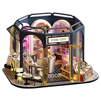 DIY Miniature Dollhouse Kit with Furniture Plus Dust Proof for Teens Adults