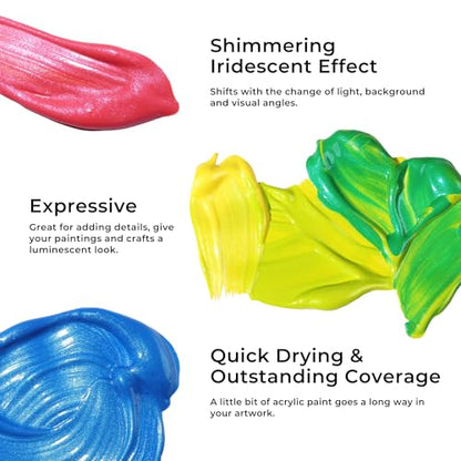 Iridescent Acrylic Paint Set (169 Fl Oz)