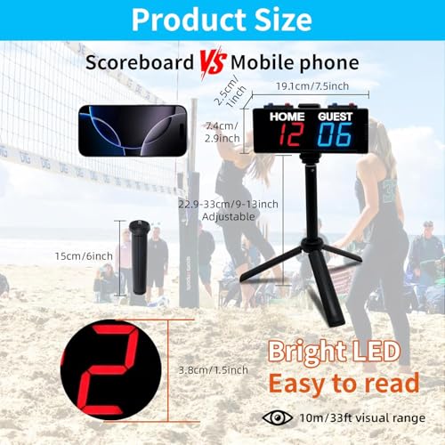 Battery Powered Scoreboard Clock Timer with Buttons
