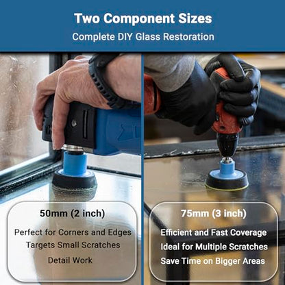 DIY Glass Scratch Removal Deluxe Kit 2" & 3"