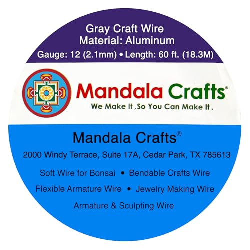 12 Gauge Gray Anodized Aluminum Craft Wire