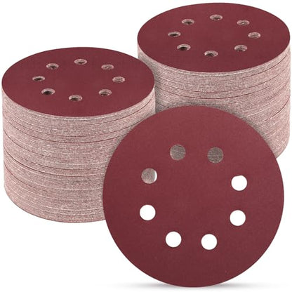 100PCS 5 Inch Sanding Discs 800 Grit Sandpaper for Orbital Sander (100 Count)
