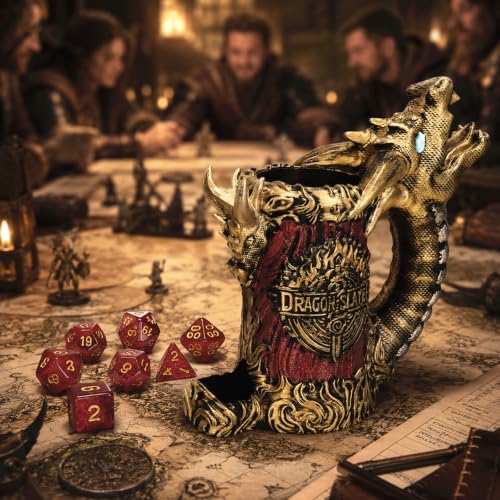 Dice Tower Mug DND Dice Rolling Tower with 7 PCS Dice Set