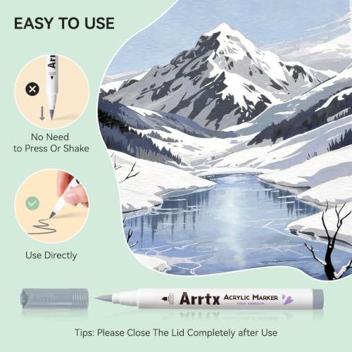 30 Gray Tone Acrylic Paint Markers