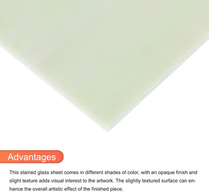 MECCANIXITY 2 Pcs Stained Glass Sheet Mosaic Tile 7.9 Inch x 5.9 Inch Rose Red Stained Glass Sheets for Crafts DIY Art Project
