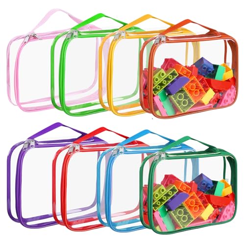 8 Packs Toy Storage Bags with Zipper (8 Count)