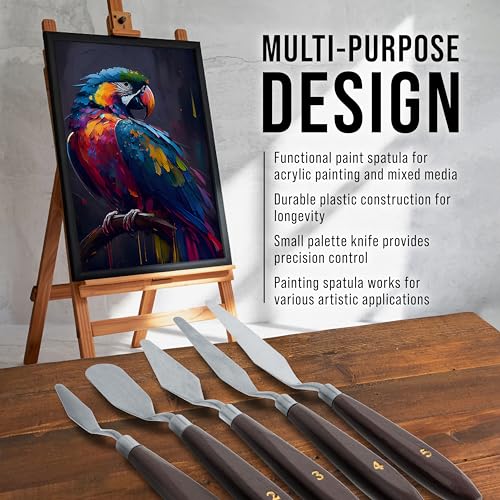 5 Piece Stainless Steel Palette Knife Set (5 Count)
