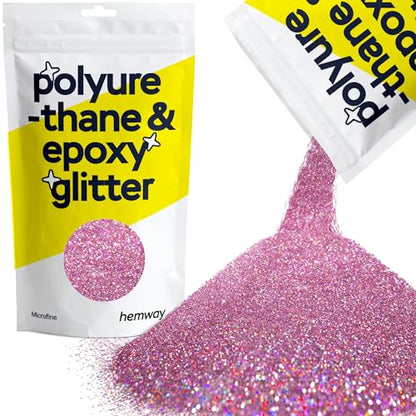 Resin Glitter Rose Pink Holographic 100g Microfine (3.5 Ounce)