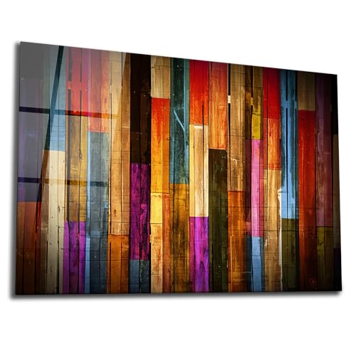 Painted Wood Glass Printing Wall Art