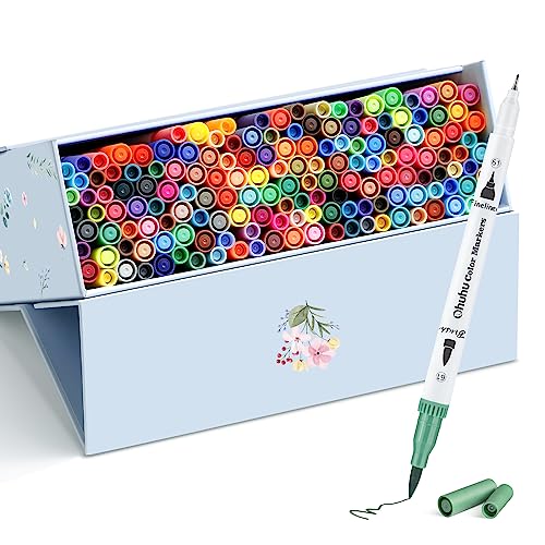 Adult Coloring Book Markers 160 Color Dual Tip Water (160 Count)