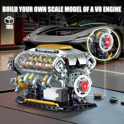 V8 Engine Model Kit that Runs
