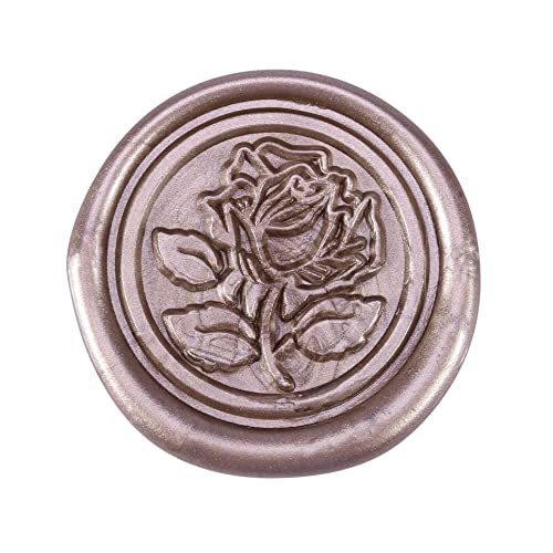 5Pcs Champagne Gold Sealing Wax Sticks with Wick for Wax Seal Stamp (5 Count)