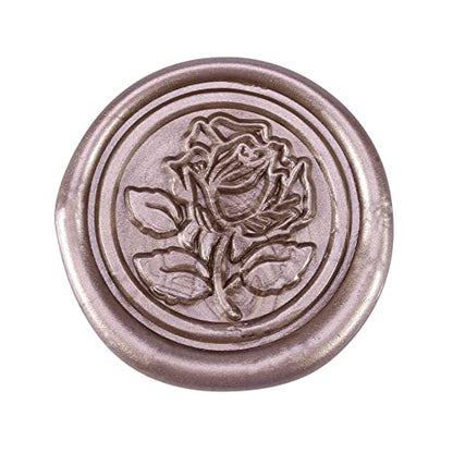 5Pcs Champagne Gold Sealing Wax Sticks with Wick for Wax Seal Stamp (5 Count)
