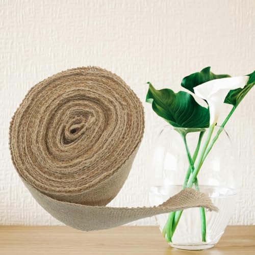 3" Wide Natural Burlap Fabric Roll