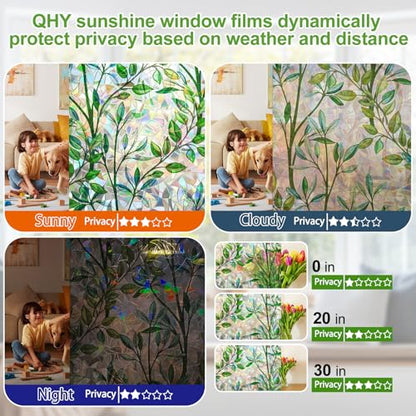 Window Privacy Film Stain Glass Window Film Rainbow Window Film Window clings Non
