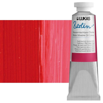 Berlin Pro Artists Water Mixable Oil Paint 37 ml Tube Cadmium Red Deep Hue
