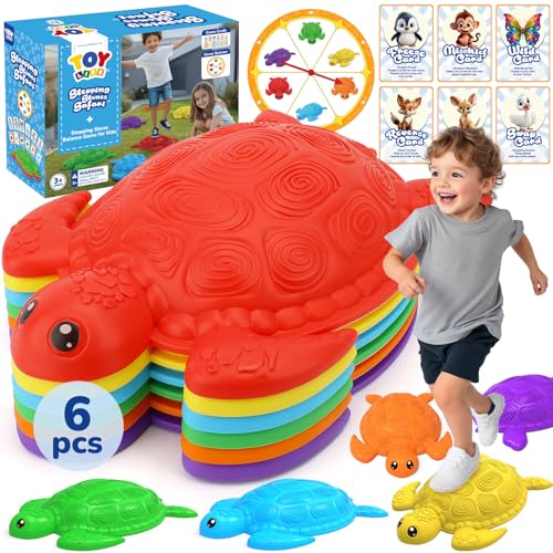 6 Pcs Turtle Balance Stepping Stone for Kids (6 Count)