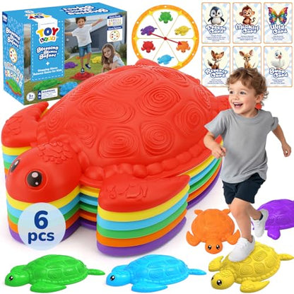 6 Pcs Turtle Balance Stepping Stone for Kids (6 Count)