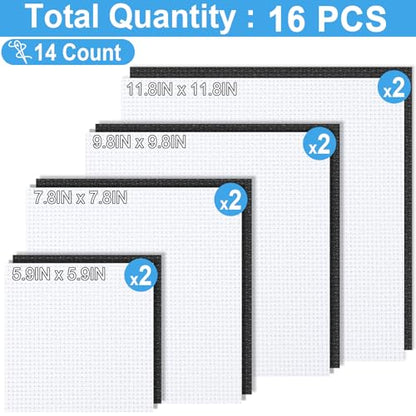 16PCS Cross Stitch Fabric (16 Count)