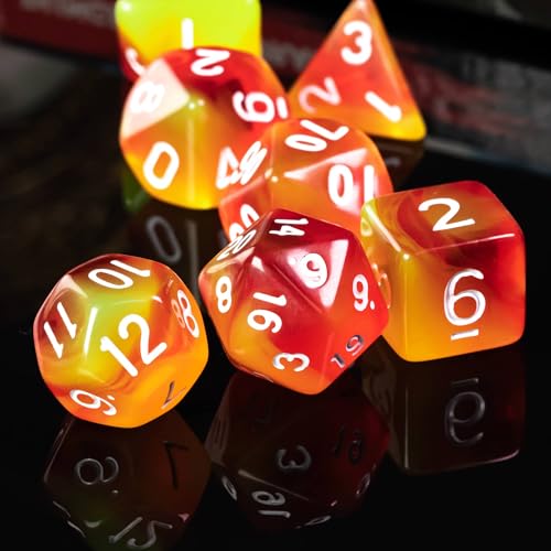 DND Dice Set D&D Polyhedral Dice with Dice Bag (7 Count)