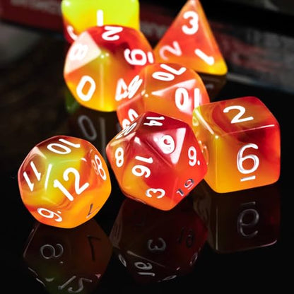 DND Dice Set D&D Polyhedral Dice with Dice Bag (7 Count)