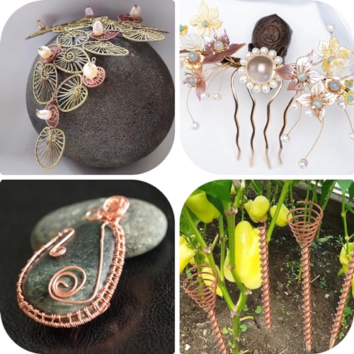 22 Gauge 0.6 mm 590 Feet 1 Pound 99.9% Dead Soft Copper Wire for Electroculture Gardening