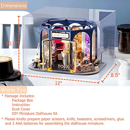 DIY Miniature Dollhouse Kit with Furniture Plus Dust Proof for Teens Adults