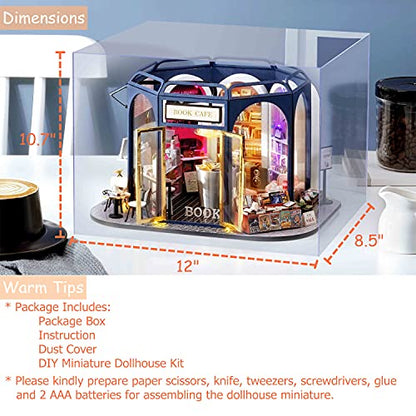 DIY Miniature Dollhouse Kit with Furniture Plus Dust Proof for Teens Adults