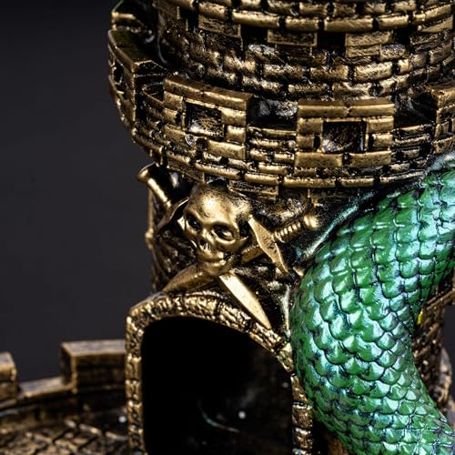 Castle DND Dice Tower Ancient Gold D&D Dice Rolling Tower for RPG (13.7 Ounce)