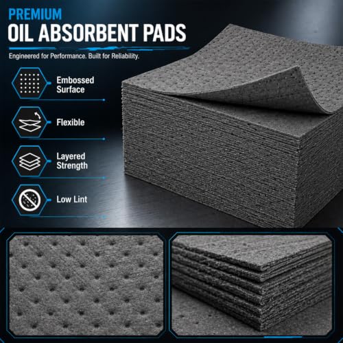 Oil Absorbent Pad for Spill (1000 Count)