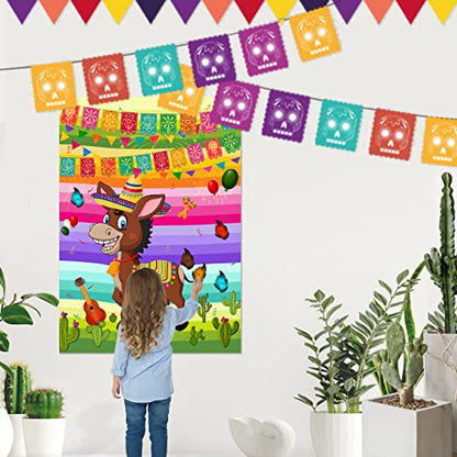 Pin The Tail on The Mexican Donkey Game for Cinco De Mayo Party