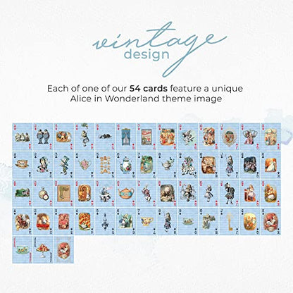 Blue Alice Adventures in Wonderland Playing Cards & Washi Tape Set