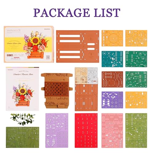 3D Wooden Flower Puzzle for Adults