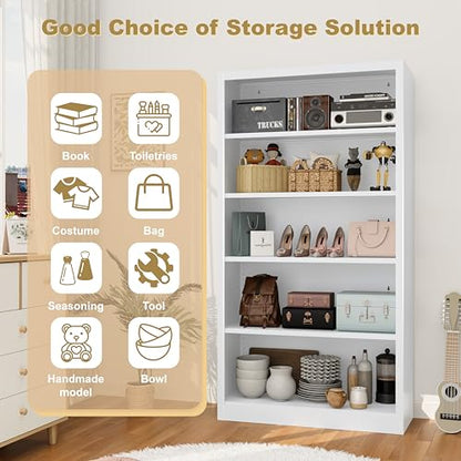 5 Shelf Metal Bookcase