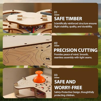 2026 New Diy Wooden Rc Drone Kit