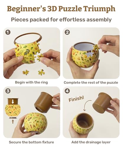 3D Puzzle Planter 80 Pieces (80 Count)
