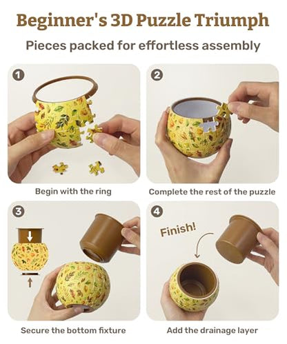 3D Puzzle Planter 80 Pieces (80 Count)