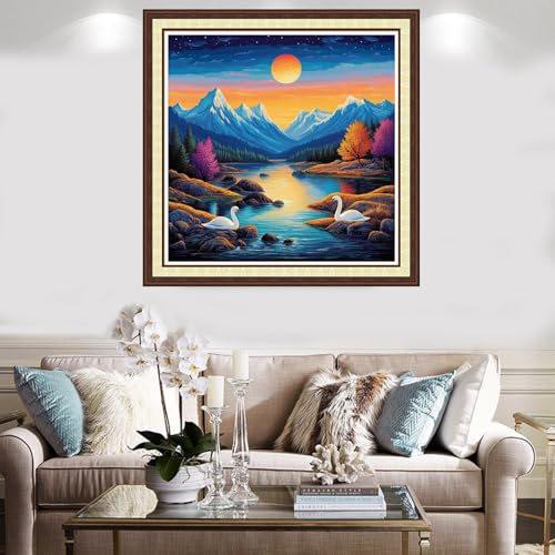 Counted Cross Stitch Kits for Adults Full Range of Cross Stitching Embroidery Unprinted Pattern for Beginners