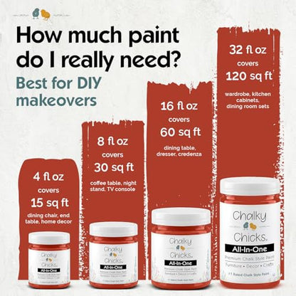 Emmy's Red 16 Fl Oz Chalk Paint for Furniture All in One