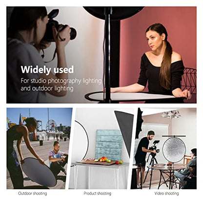 32 Inch 80 Centimeter Light Reflector Light Diffuser 5 in 1 Collapsible Multi Disc with Bag